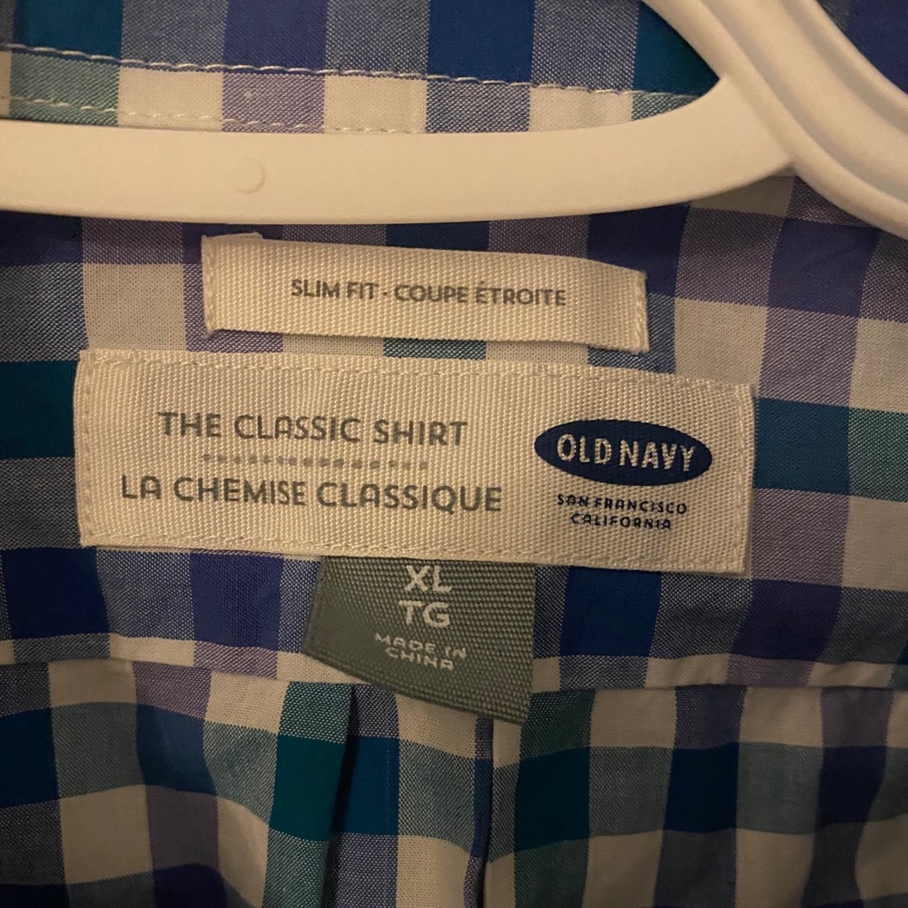Men’s plaid dress shirt